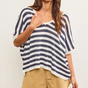 Oversized Striped Top